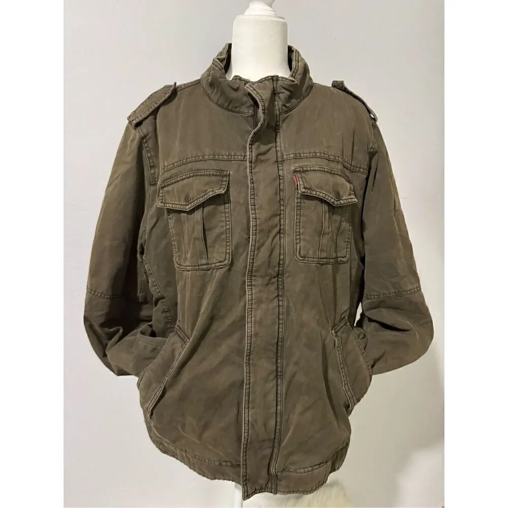 Levi’s Green washed military jacket XL
